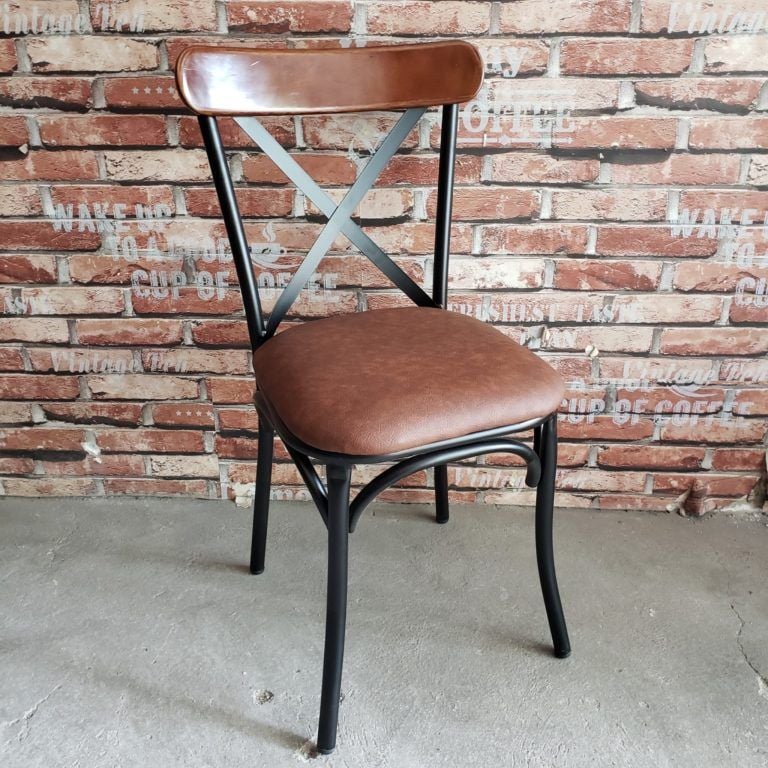 Ghế Nhà Hàng Chữ X Khung Sắt Mặt Đệm Ghế nhà hàng chữ X khung sắt mặt đệm