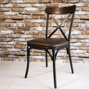 Ghế Nhà Hàng Chữ X Khung Sắt Mặt Đệm Ghế nhà hàng chữ X khung sắt mặt đệm