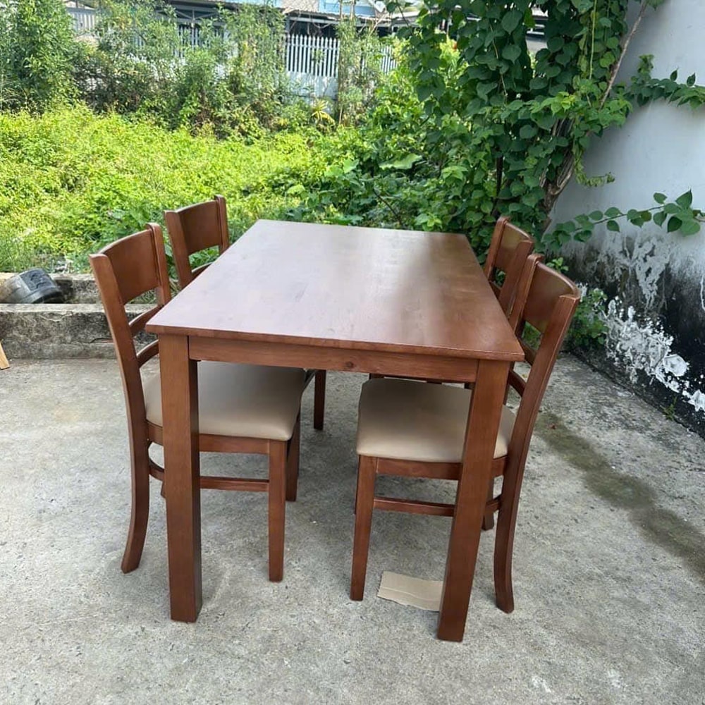 Bộ bàn ghế nhà hàng cabin 1 bàn 4 ghế Bộ bàn ghế nhà hàng cabin 1 bàn 4 ghế